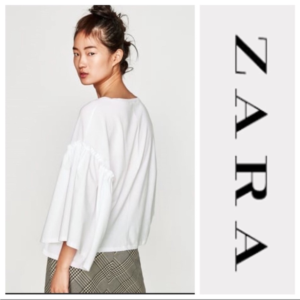Zara White Blouse